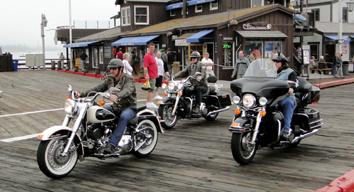 Harleys on the pier