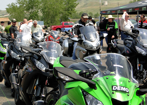Kawasaki motorcycles for demo riding