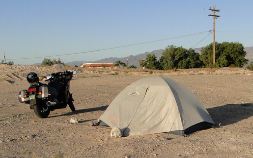 My campsite the first night in Laughlin