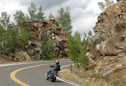 Motorcycle on Squaw Pass Road