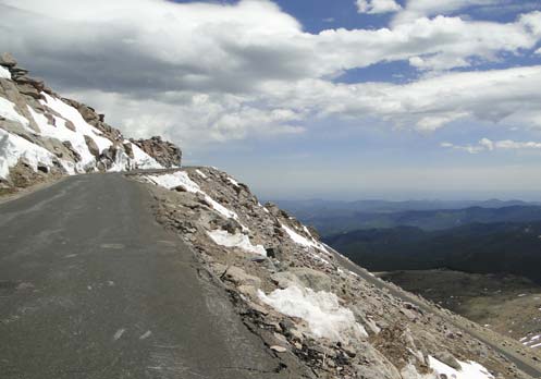 The road up Mount Evans