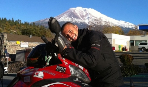 Paolo Pirozzi, on his Ducati Multistrada