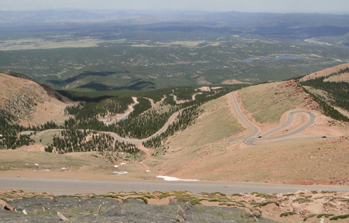 The road up Pikes Peak