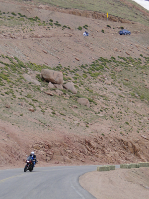 The road up Pikes Peak