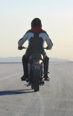 Jerry Pokorny at the Bonneville Salt Flats