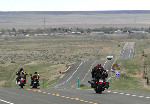 Riding motorcycles on the prairie