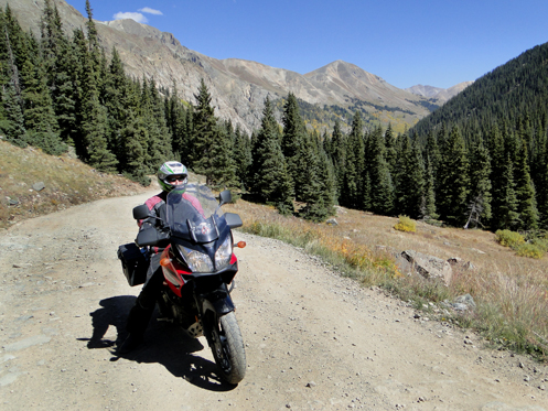 Riding in the hills above Lake City