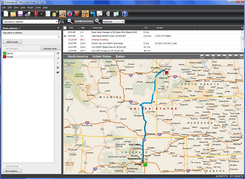 Microsoft Streets & Trips mapping software