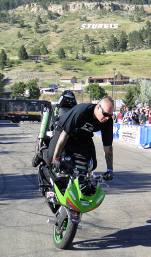 Stunt rider at Sturgis