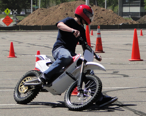 A Zero electric motorcycle