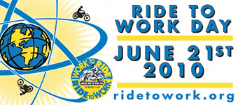 Ride to Work Day banner 2010