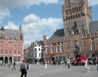 plaza in Bruges