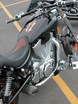 A customized Suzuki Intruder