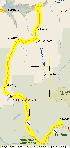 CO 149 over Slumgullion and Spring Creek Passes