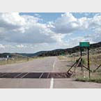 CO 172 enters New Mexico from Colorado south of Ignacio