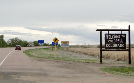 Colorado state line east of Holly