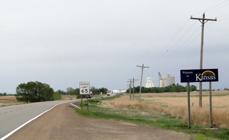 Kansas state line east of Holly