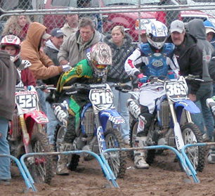 Motocross racers at the start