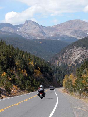 a great motorcycle road in Colorado